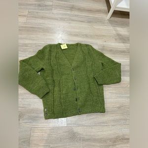 Green cardigan